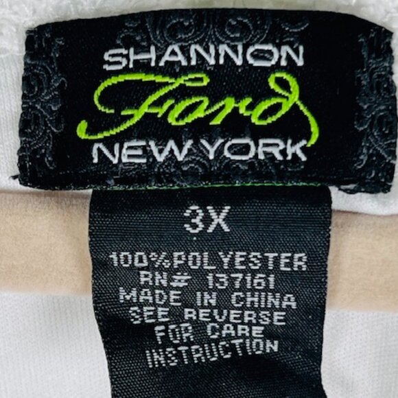 Shannon Ford New York Womens Short Flutter-Sleeves, Layered Top Plus Size 3X - Picture 2 of 5